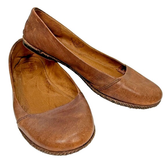 Naya Olympia Ballet Flats 8.5 Leather Slip On Comfort Arch Support Tan Shoe Boho - Picture 1 of 9